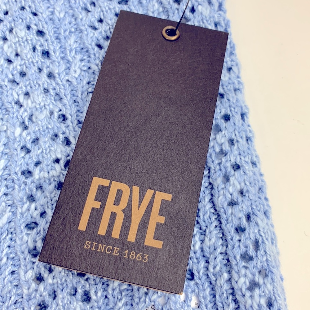 Frye Knit Tank Top XL Slate Blue Button Up New NWT - Picture 5 of 12